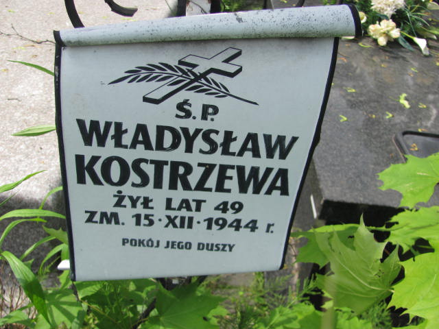 Władysław Kostrzewa Radzymin - Grobonet - Wyszukiwarka osób pochowanych