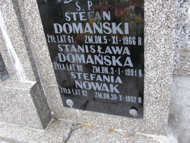 Stanisława Domańska 1900 Radzymin - Grobonet - Wyszukiwarka osób pochowanych