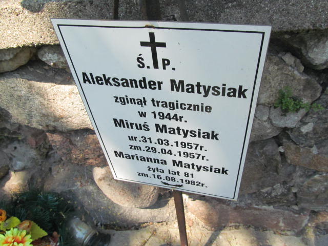 Aleksandra Matysiak Radzymin - Grobonet - Wyszukiwarka osób pochowanych